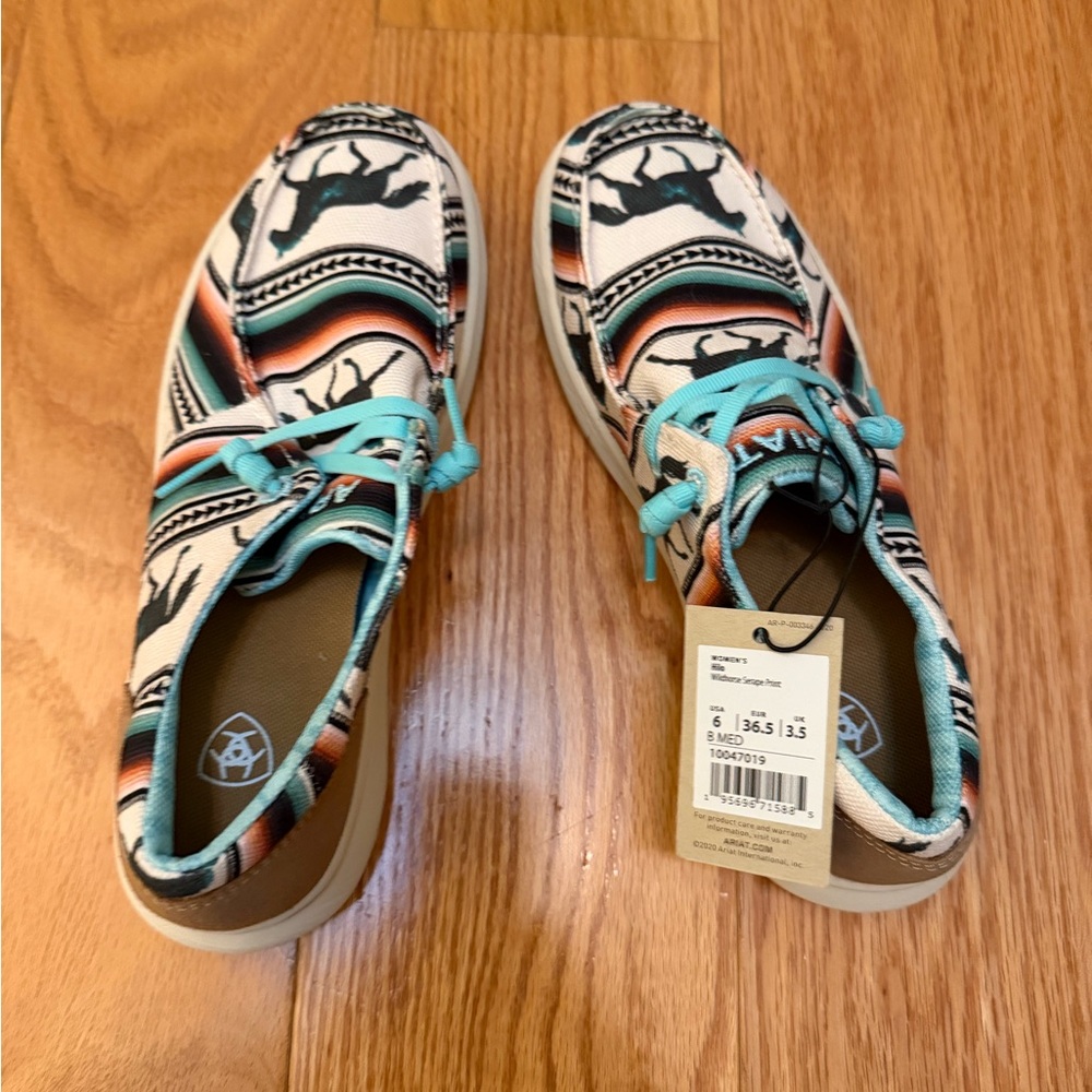 Ariat Women's Patterned Flats with Teal Accents